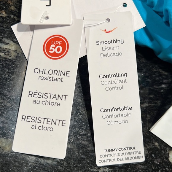 Jantzen Cascade Blue Resume To Bloom Capsleeve One Piece - Picture 13 of 16